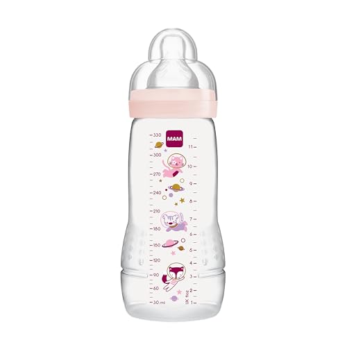 MAM Easy Active Trinkflasche (330 ml), Baby Trinkflasche inklusive MAM Sauger Größe 2 aus SkinSoft...