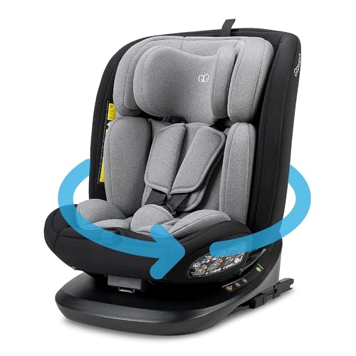 Booboo Safety Lissabon i-Size, drehbarer Kindersitz 40-150 cm, Reboarder mit Isofix, Baby Autositz...