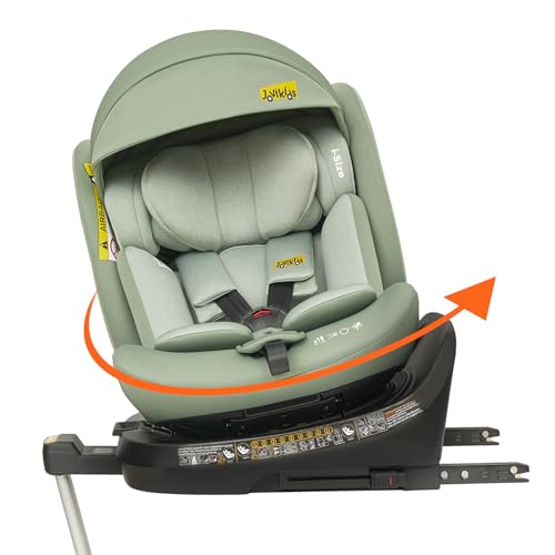 Jovikids 360° Drehbar Kindersitz mit ISOFIX, i-Size 40-150cm(ab Geburt -12 Jahre) Baby Autositz...