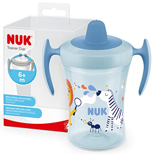 NUK Trainer Cup Trinklernbecher | auslaufsicherer Becher mit weichem Trinkschnabel & ergonomischen...