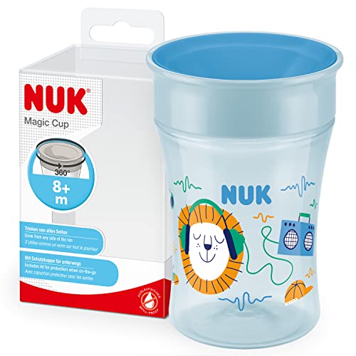 NUK Magic Cup Trinklernbecher, 8+ Monate | 230 ml, auslaufsicherer 360°-Trinkrand | BPA-frei,...