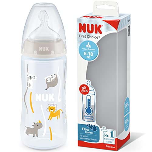 NUK First Choice+ Babyflasche | 6–18 Monate | Temperature Control | Flow Control |...