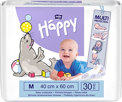 bella baby Happy Wickelunterlagen 40x60 cm ideal für unterwegs (2x30 Stück)