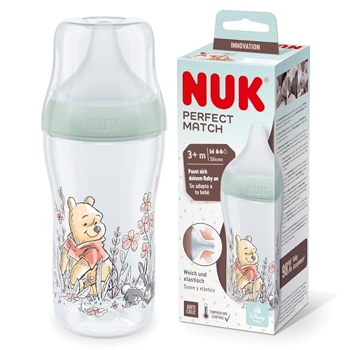NUK Perfect Match Babyflasche | Ab 3 Monate | Passt sich dem Baby an | Temperature Control |...