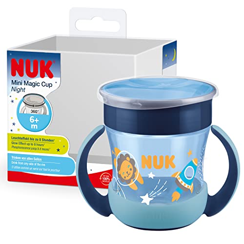 NUK Mini Magic Cup Trinklernbecher mit Leuchteffekt | 6+ Monate | 160 ml | auslaufsicherer...