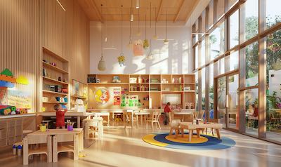 kreative lernräume im kindergarten farbenfroher gruppenraum