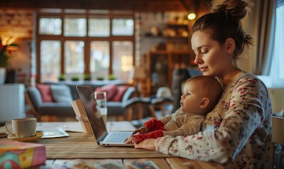 geld verdienen als mama zuhause arbeiten mit baby