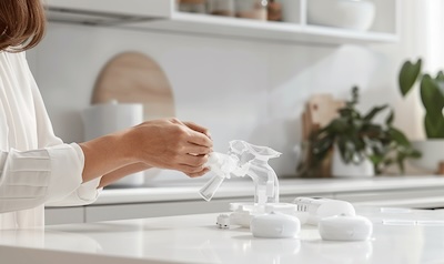 Milchpumpe reinigen Hygiene Brusthaube Zubehör